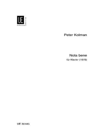 Nota Bene Peter Kolman Partition Piano