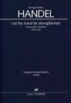 Let thy hand be strengthened Georg-Friedrich Haendel Partition Chœur