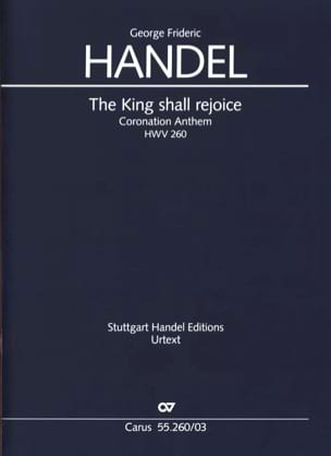 The King shall rejoice Georg-Friedrich Haendel Partition Chœur