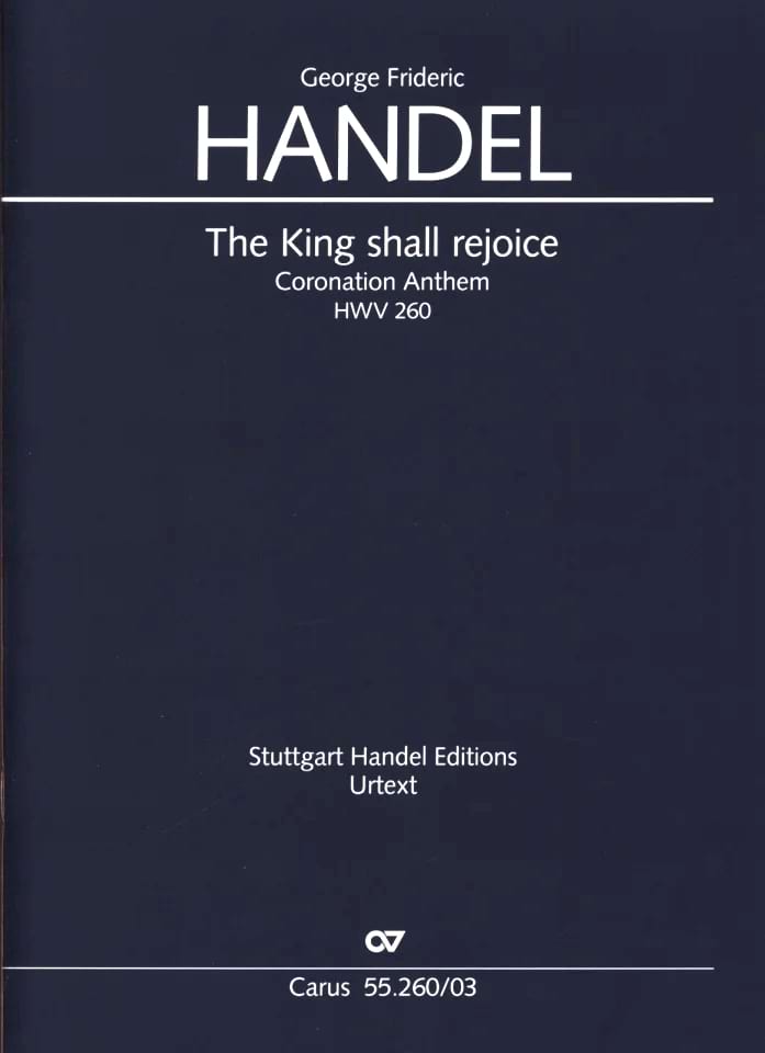 The King shall rejoice Georg-Friedrich Haendel Partition Chœur